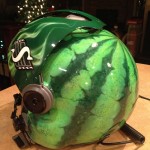 Helicopter helmet for Rick – “Watermelon head”